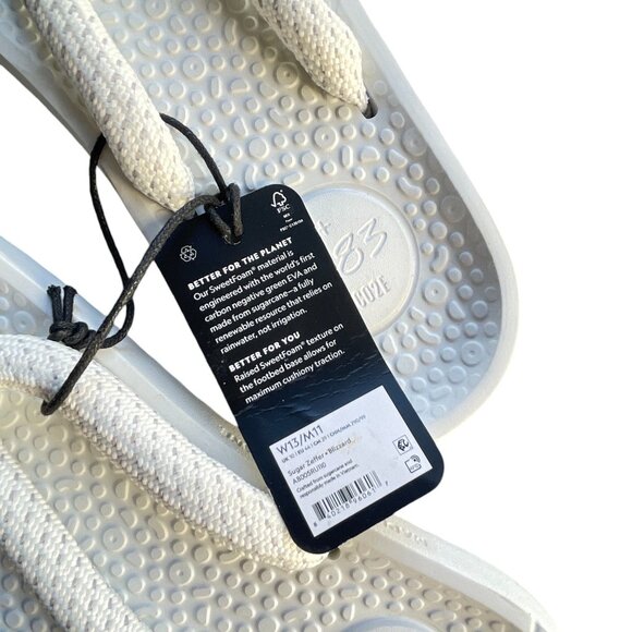 Allbirds Womens Sugar Zeffer Blizzard White Flip Flops Size 13 - Picture 4 of 5